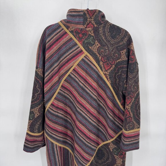 Rara Avis by Iris Apfel Patchwork Coat Womens Large Boho Tapestry Vintage - Picture 5 of 8